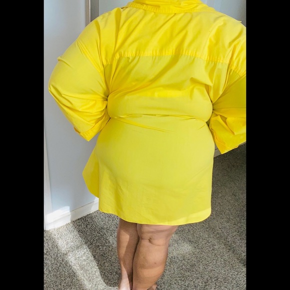 Forelli Plus Size Yellow Button Down Size 26/28 or 3X/4X - Picture 5 of 5